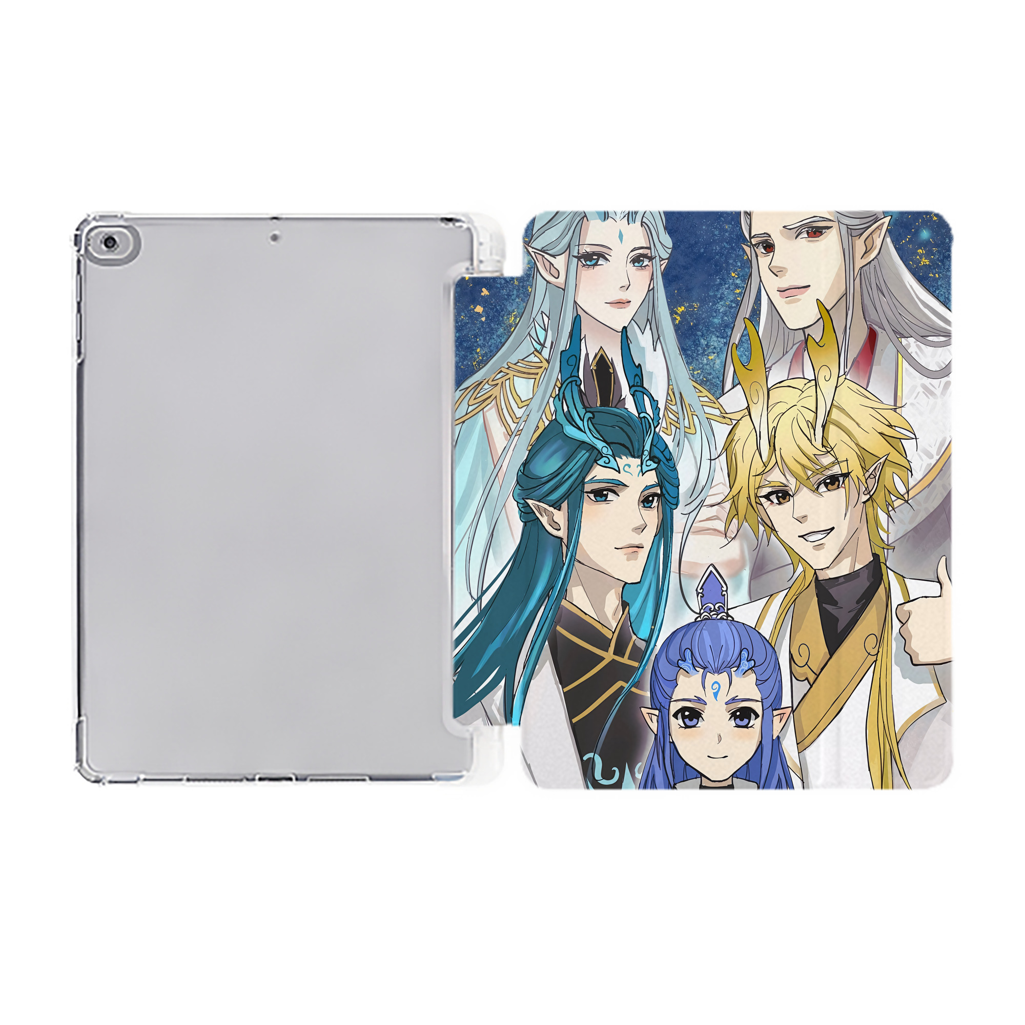 （画像用） Ne Zha 2 ナタ 魔童の大暴れ IPad ケース ペン収納付き 三つ折りスタンド PUレザー×シリコン 対応機種9.5/10.5/10.9インチ